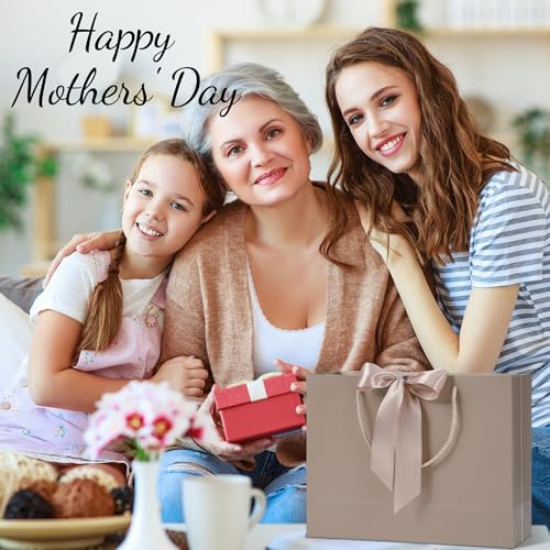 PASEOTA 12.6" Gift Bags Bulk, 10 Pcs Gift Bags with 20 Tissue Paper 10 Greeting Cards, Luxury Bag with Handles for Wedding...