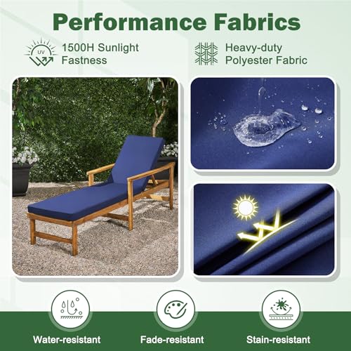 Aegisun Chaise Lounge Cushions Outdoor, 72x 21x 3 Inch Waterproof & Fade-Resistant Lounge Chair Cushion, Outdoor Chaise Cu...
