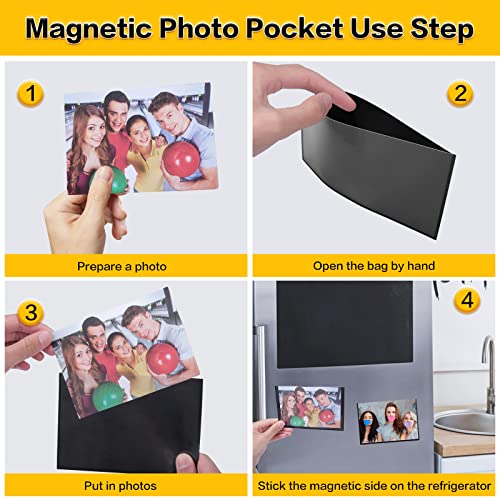 YixangDD 15 Pack Magnetic Picture Frame, 4 x 6 Inches Fridge Magnetic Photo Frames, Magnetic Photo Frames for Refrigerato...
