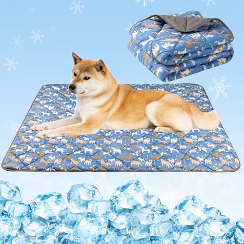 ZINGTERRA Dog Cooling Mat,Cat Self Cool Ice Pad,Lightweight Pet Cooling Pads Blanket Bed Cover,Puppies Summer Cool Tech Fa...