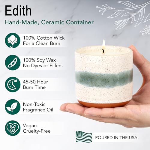 Hyggelight - The Growing Candle, Sandalwood & Vanilla Scented, 8.5oz Ceramic Pot, Aromatherapy Candles for Home, 100% Soy,...