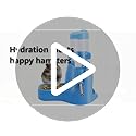 3 in 1 Hamster Hanging Water Bottle Pet Auto Dispenser with Base for Dwarf Hamster Mouse Rat Hedgehog (80ML, Blue)