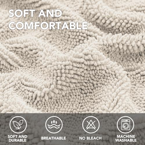 H.VERSAILTEX Non Slip Pet Couch Cover Chenille Dog Bed Protector Thick Soft Sofa Slipcover Pet Friendly Washable Couch Cus...