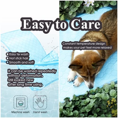 Mannice Dog Cooling Mat, Pet Cooling Mat for Dogs Cooling Blanket for Dogs Dog Cooling Pad for Kennels, Crates, Cars, Indo...