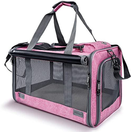 GAPZER Pet Carrier for Large and Medium Cats, Soft-Sided Pet Carrier for Big Medium Cats and Puppy Dog Carriers Cat Carrie...