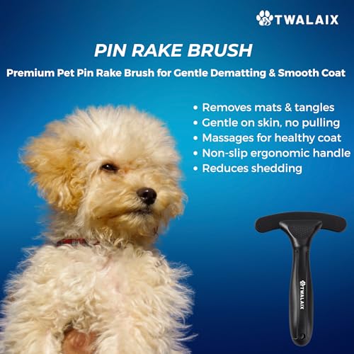 8 in 1 Pet Grooming Kit for Dogs & Cats – Deshedding Brush, Undercoat Rake, Slicker Brush, Nail Clipper, Scissors & Bath B...