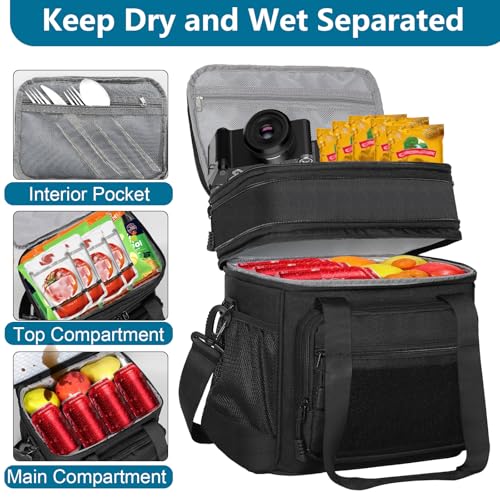 GLENKEY Tactical Lunch Box Cooler Bag - Expandable Insulated Lunch Bag for Men Women - Large Lunchbox for Adults Work Shif...