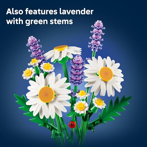 LEGO Botanicals Daisies Building Toy - Artificial Flowers Crafting Kit for Girls & Boys, Ages 9+ - Kids Room Decor for Boo...