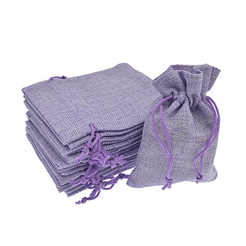 Bezall 20Pcs Burlap Bags with Drawstring 2.7 x 3.5 Inch, Linen Small Party Favor Gift Bags Jewelry Pouches Sachet Sacks fo...