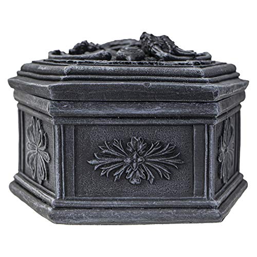 SUMMIT COLLECTION Gothic Dragon Sword Coffin Keepsake Box Collectible Sculpture Trinket Box 10 Inches