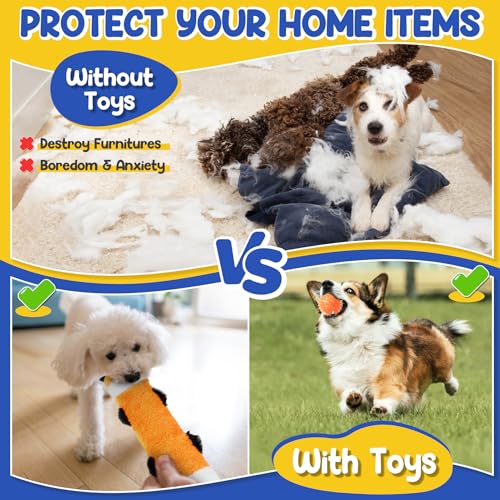 PatsFran Puppy Toys for Teething, 9 Pack Interactive Dog Toys for Small Dogs, Puppy Chew Toys for Boredom with Rope Toys, ...