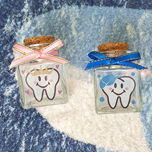 HAMUIERS Tooth Fairy Box, Baby Tooth Box for Lost Teeth, Glass Tooth Holders for Kids First Teeth Keepsake Box Gifts for B...