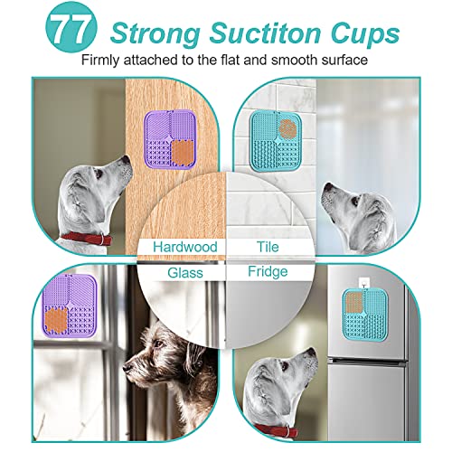 LUKITO Lick Mat for Dogs & Cats 2 Pack with Suction Cups, Dog Lick Mat for Anxiety Relief, Dog Toys to Keep Them Busy, Pea...