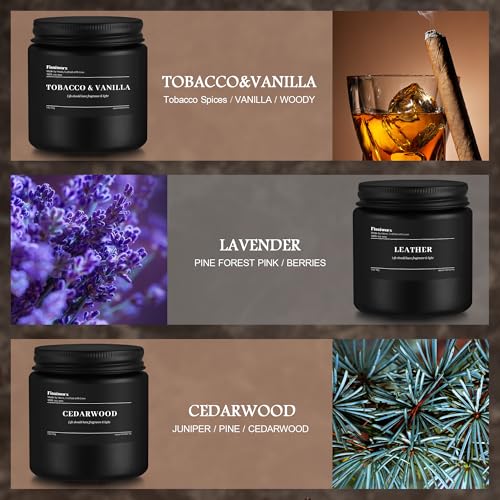 9 Pack Scented Candles Set Gifts for Men,Aromatherapy Candle Set with Scents (Vanilla/Lavender/Cedarwood) - Gift for Dad, ...