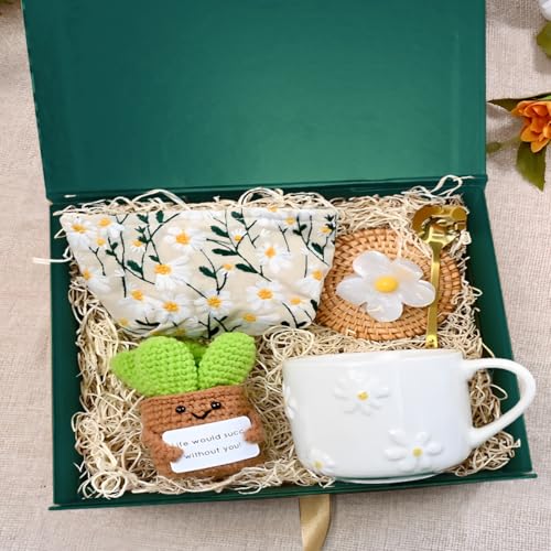 Giflsaidsprest Gift Box with Lid，10.24x7.48x3.15 Gift Boxes for Presents with Ribbon and Magnetic Closure，Valentine's，Moth...