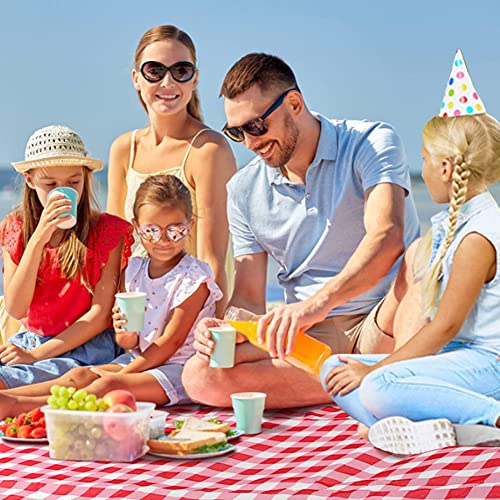 RUIBOLU Large Picnic Blankets,80x60in Beach Blanket Sandproof Beach Mat for 3-5 Adults Waterproof Quick Drying Outdoor Pic...