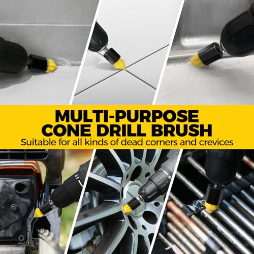 Holikme 30Pack Drill Brush Attachments Set,Scrub Pads & Sponge, Power Scrubber Brush with Extend Long Attachment All Purpo...