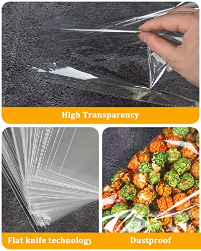 CUDICY 100pcs Cellophane Bags 10x14 Cellophane Wrap Goodie Bags Large Clear Gift Bag Party Favors Bag Clear Treat Bag with...