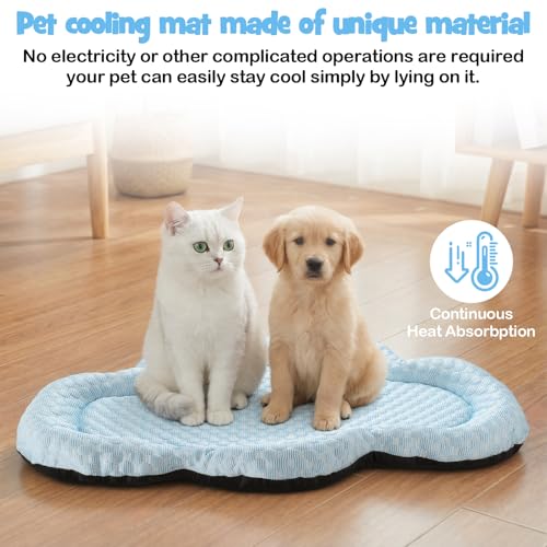 Shinylin Cooling Mat Summer Cool Pet Cat Sleeping Pad Thicken Puppy Sleeping Blanket Cloud Washable Breathable Non-Slip Pu...