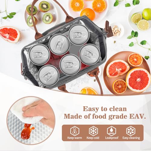 LOKASS Insulated Lunch Bag for Women & Men - Reusable 10 L Lunch Box for Women - Leakproof Tote Cooler Bag for Adults Wor...