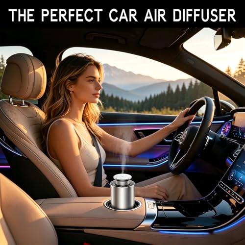 2026 Upgraded Scent Diffuser Kit for Car & Home, Rechargeable Essential Oil Hotel Scent Diffusers with 4 Mist Levels & Tim...