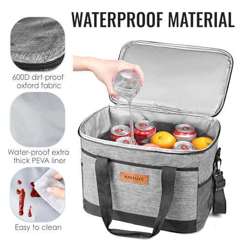 Insulated Cooler Bag Soft Cooler Bag for Men/Women with Shoulder Strap, Leakproof for Camping, Travel, Picnic, Work (30L)