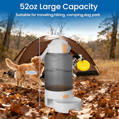52oz Portable Dog Water Bottle, Dog Travel Water Bottle for Camping Hiking Outdoor Walking (White)