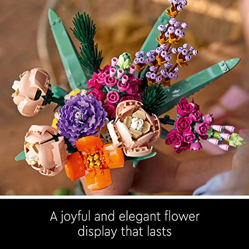 LEGO Botanicals Flower Bouquet Building Set - Artificial Flowers for Decoration for Home and Display, Ages 18+ - Small Fak...