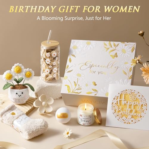 Birthday Gifts for Women Friendship, Womens Gifts for Birthdays Unique Happy Birthday Gift Basket for Best Friends Mom Sis...