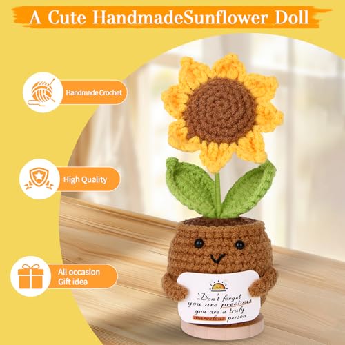 10Pcs Sunshine Gift for Women - Unique Care Package with Sunflower Gifts, Friendship Box of Sunshine for Mom Sister Wife, ...