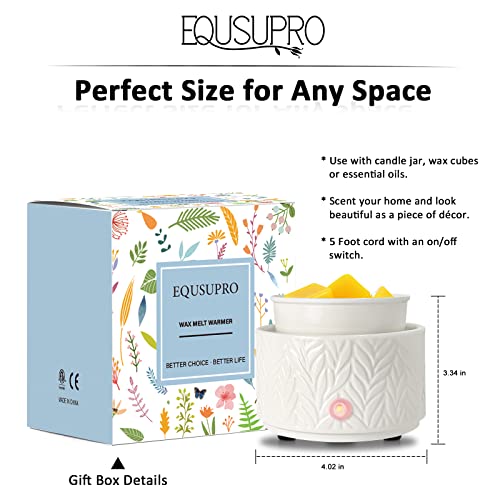 EQUSUPRO Wax Melt Warmer for Scented Wax Melts 3-in-1 Electric Ceramic Candle Wax Warmer Burner Fragrance Wax Melter for H...