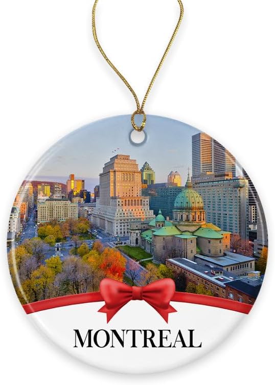 TunlaStore Montreal Christmas Ornament, Christmas Ornaments Travel Souvenir Collection Gift for Family, Christmas Tree Orn...