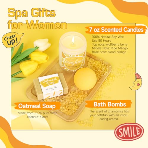 Gift Baskets for Women, 10pcs Unique Birthday Gifts for Women, Best Friend Birthday Christmas Gift, Get Well Soon Gift Bas...