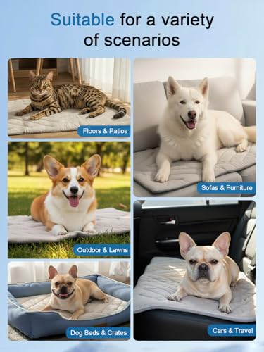 BECROWM Dog Cooling Mat Self Coolings Foldable Cooling Pad for Dog in Summer Coolings Mat for Dogs and Cats Machine Washab...