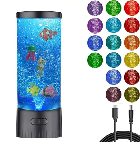 COLORLIFE Bubble Lamp - Sensory Night Light for Kids & Adults, Calming Mood Light for Autism, ADHD, Anxiety Relief, Fake F...