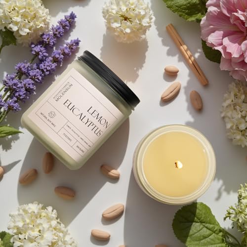Molensun 4 Pack Candles for Home Scented, 28 oz Long Lasting Candles, Soy Candle Set Gift for Women - Lavender Thyme/Lemon...