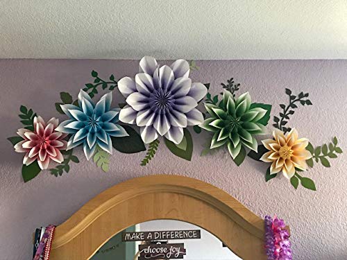 Teacher Created Resources Green and Gold Leaves Paper Accents for Flower Wall Backdrops Party Photo Backdrops, Classrooms ...