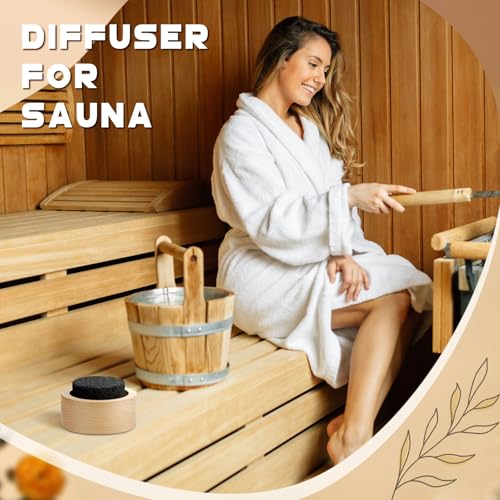 Chunful 2 Pcs Lava Rock Essential Oil Diffuser Lava Stone Passive Diffuser for Sauna Decorating at Home, Office, Bedroom, ...
