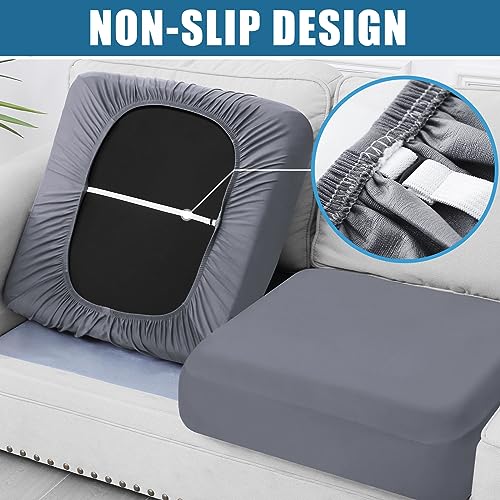 Smiry Waterproof Couch Cushion Covers, Stretch Washable Sofa Cushion Cover, Soft Sofa Slipcover Elastic Non-Slip Furniture...