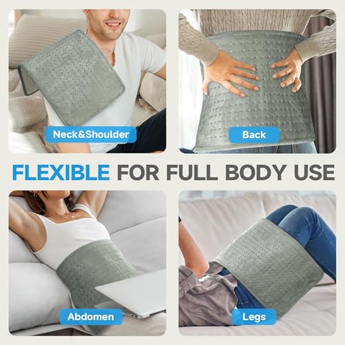 GOTCOZY Heating Pad for Back Pain Relief & Cramps,Electric Heating Pads for Neck and Shoulders with 2H-Auto Shut Off and 5...