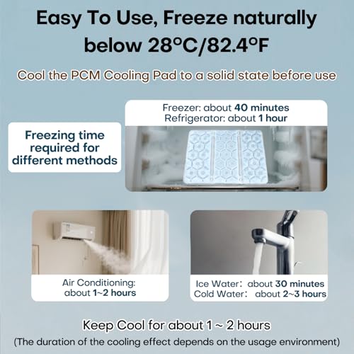 PCM Cooling Pad, No-Condensation Cold Pack for Hip, Back - Cooling Pad for Bed, Cooling Seat Cushion, Cooling Mat 16 X 11....