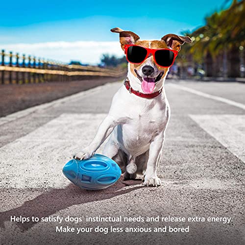 EASTBLUE Squeaky Dog Toys for Aggressive Chewers: Rubber Puppy Chew Ball with Squeaker, Almost Indestructible and Durable ...