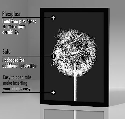 Americanflat 5x7 Picture Frame with Polished Plexiglass - Set of 5 - Galleria Collection - Picture Frames for Tabletop and...
