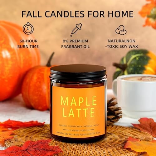 Fall Candles Set | 4 Pack Candles for Home Scented Natural Soy Wax, Autumn Gifts Set for Women Men, Fall Fragrance of Hell...