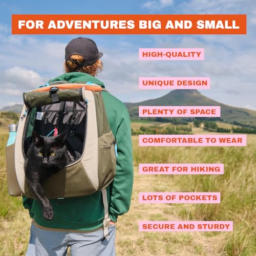 Travel Cat Backpack Carrier - The Navigator Convertible Pet Carrier Backpack - Cat Carrier Backpack with Fully Ventilated ...
