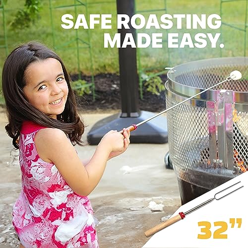 Grill Guru Smores Sticks for Fire Pit - Accessories for Campfire Marshmallow Roasting Sticks Smores Kit Outdoor-Smore Skew...