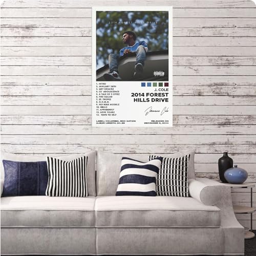 eksent Canvas Poster 2014 Forest Hills Drive Music Album Cover Poster for Room Aesthetic Canvas Art Posters Unframe 12x18i...
