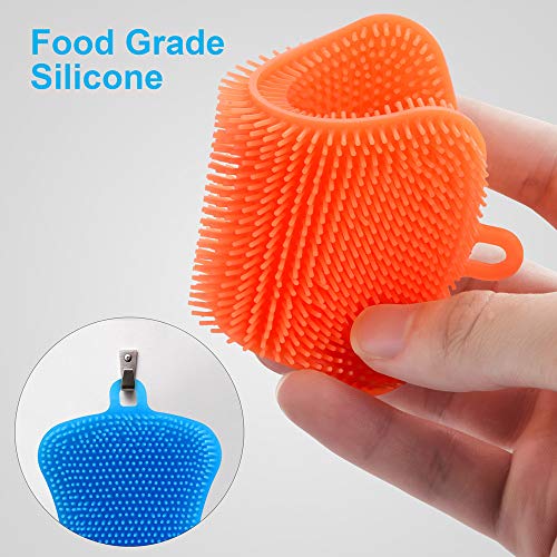 3PCS OstWony Silicone Dish Sponges, Super Food-Grade Silicone Sponges, Multi-Purpose and Efficient Sponge Kitchen Gadgets,...
