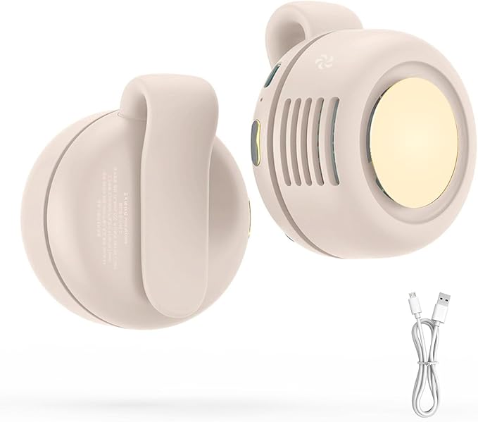 Portable Silent Mini Bladeless Electric fan Clip-On,3-Speed Rotatable Hands-FreeClip-On Fan for Shirt and Waist,Portable M...