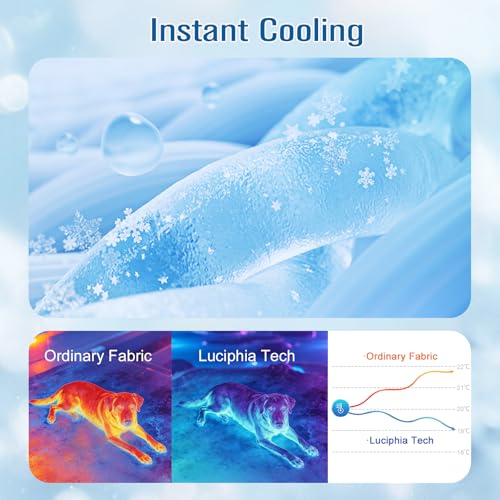 Mojonnie Dog Cooling Mat for Summer Self-Cooling Mat for Dogs & Cats Summer Outdoor Dog Pad Cooling Washable, Portable & N...